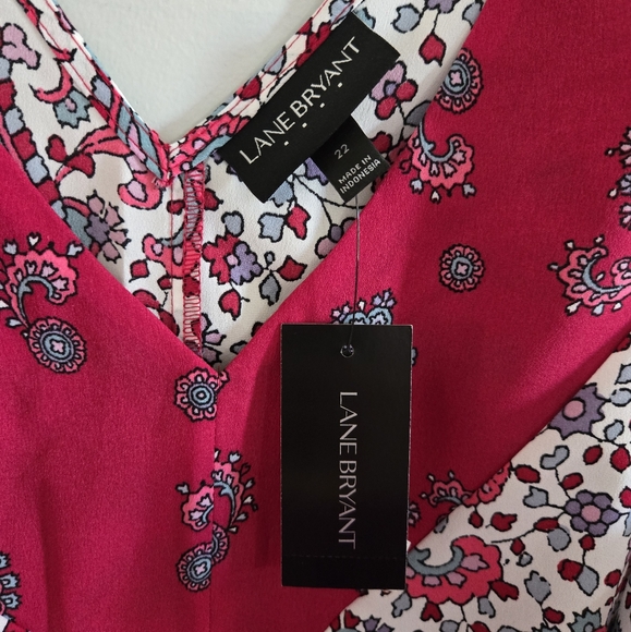 NWT LANE BRYANT FLORAL PAISLEY SLEEVELESS TOP - Picture 6 of 6